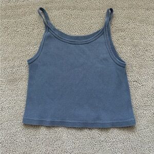 Brandy Melville Blue Ribbed Tank Top